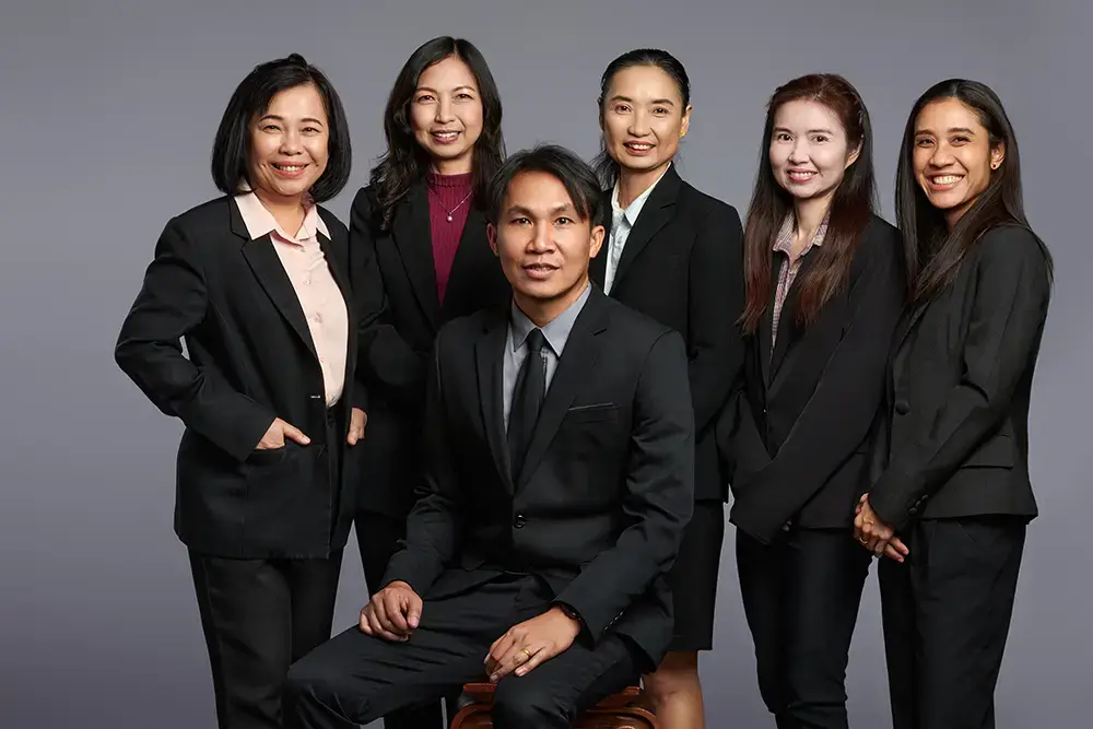 Group Photo Of Office Staff Of Admin Outsourcing. Finance & Taxation Services In Thailand