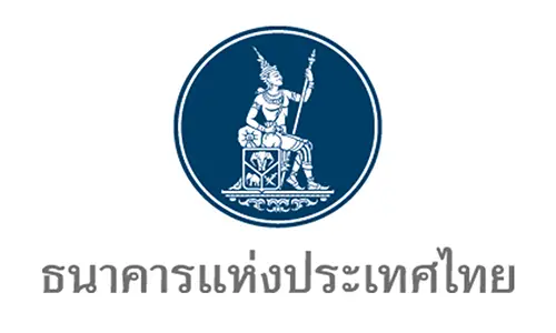 The bank of Thailand Logo in blue and white color