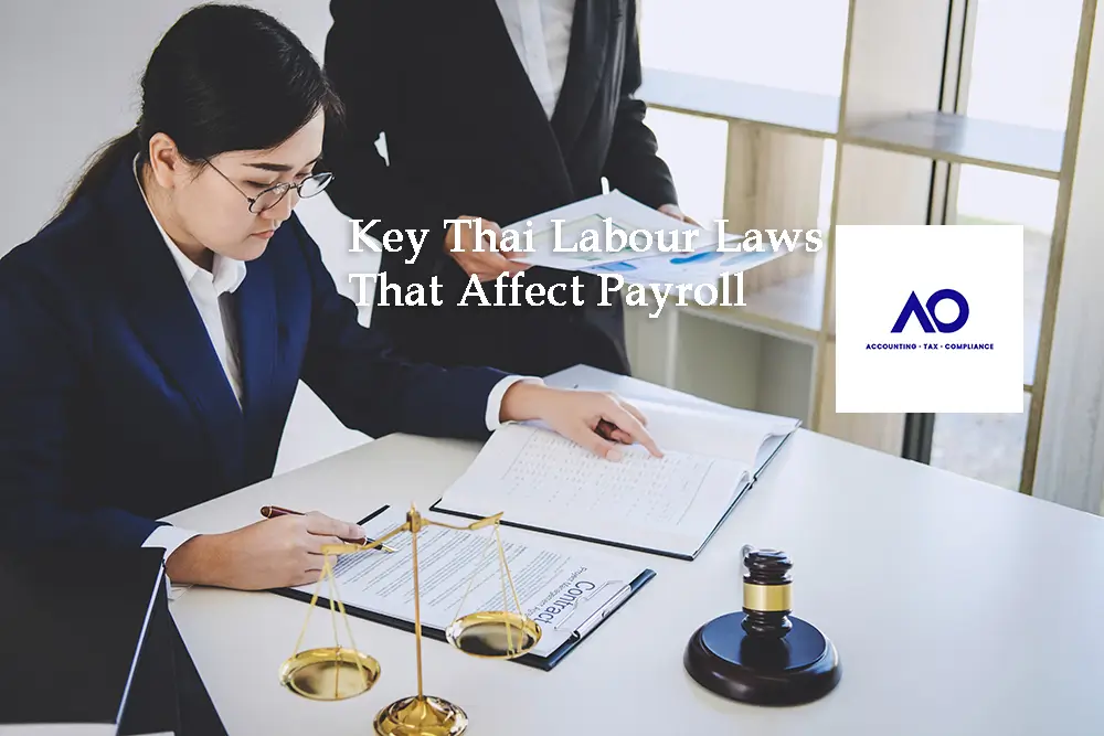 ⚖️ Key Thai Labour Laws That Affect Payroll – What Every Thailand Employer Should Know 1 lawyer assistant working courtroom AO Accounting & Advisory Ltd.