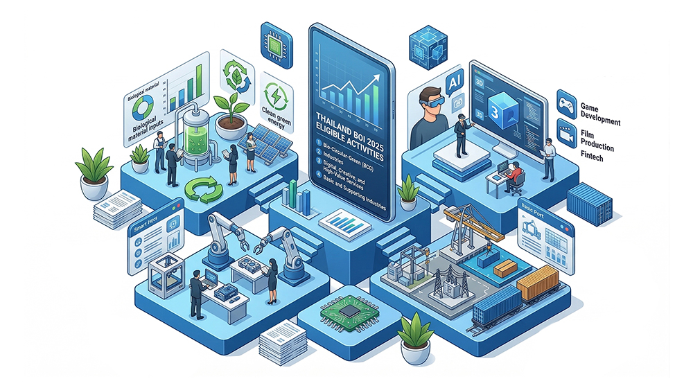 Key Thailand BOI Eligible Activities Under the 2025 Scheme
